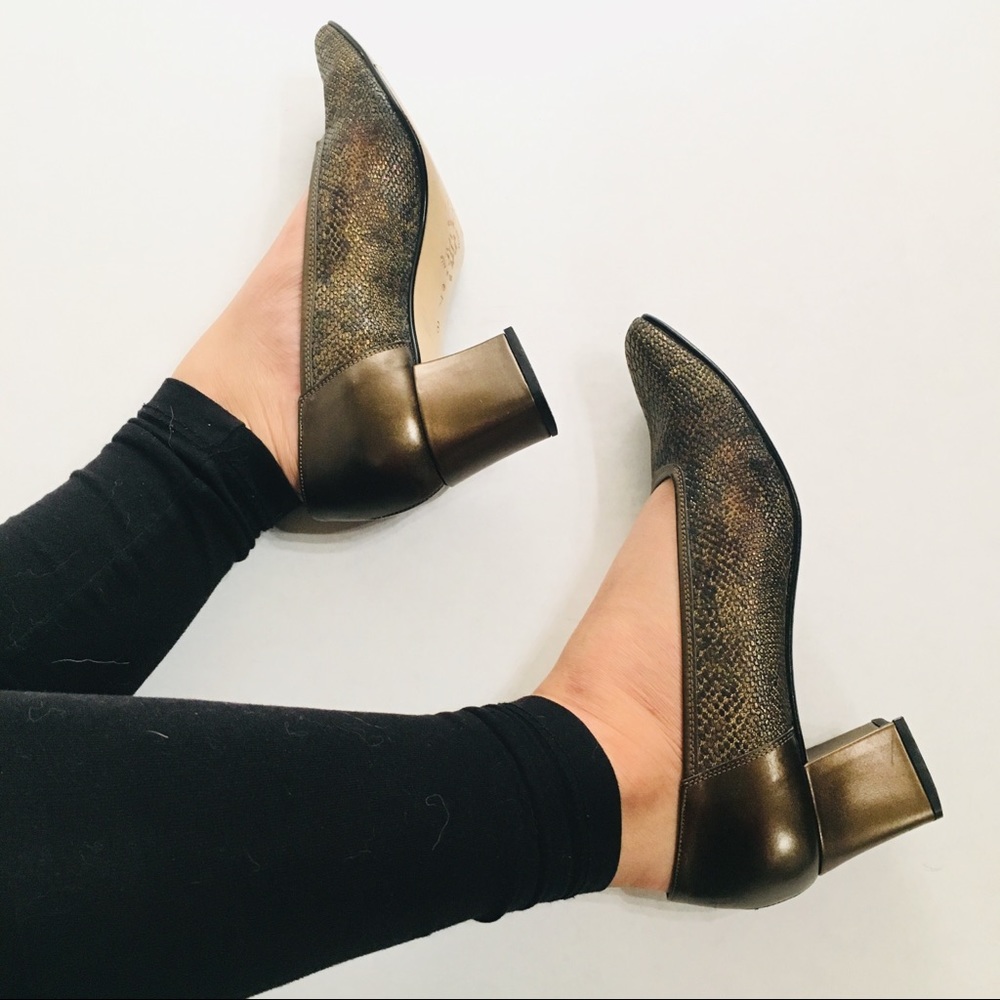 Amalfi Italy Classic Block Heels Size 7B